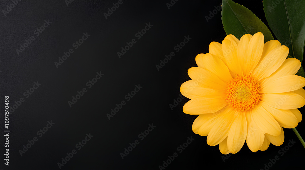 Vibrant Yellow Daisy Flower in Isolation Vibrant Yellow Daisy Flower in Isolation