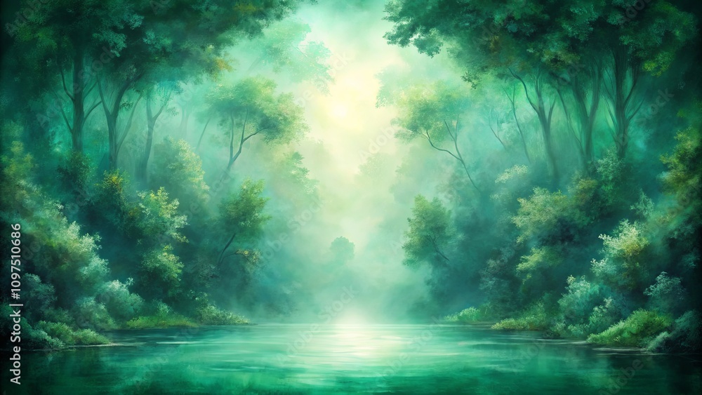 Enchanted Forest Lake Serene Green Trees and Calm Water Reflecting Sunlight Enchanted Forest Lake Serene Green Trees and Calm Water Reflecting Sunlight