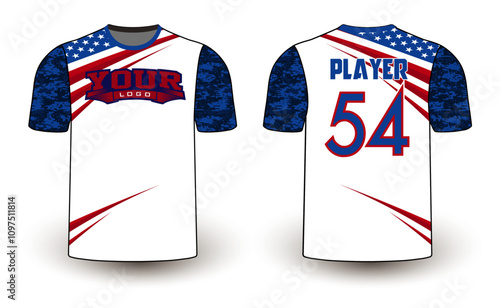 All sports player jersey design with an elegant edgy and wild look. Sports gear template mockup perfect fit for all sports. The designs that go on casual wear, shirts, fashion apparel, and all kind 