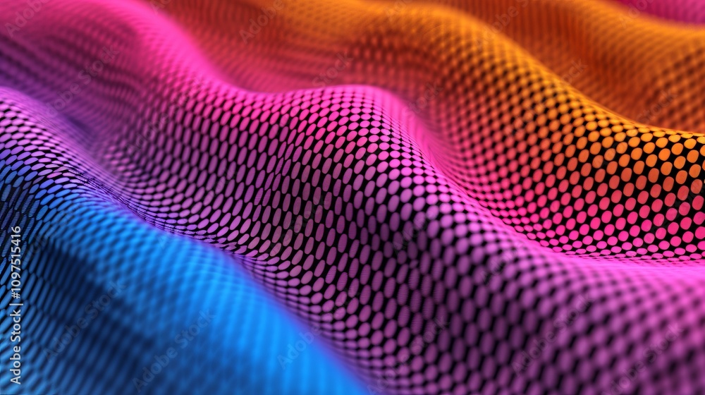 Vibrant wave pattern in neon colors Vibrant wave pattern in neon colors