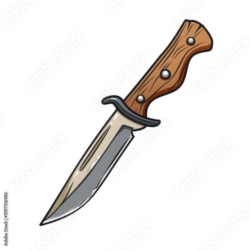 Action-packed knife illustration transparent background digital art creative engaging photo