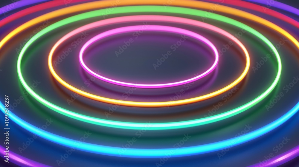Colorful glowing circular patterns Colorful glowing circular patterns