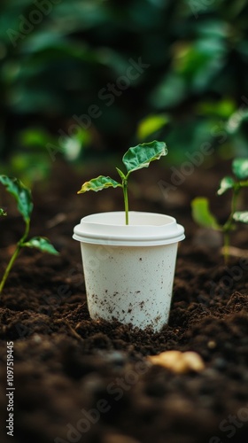 Biodegradable cup with seedling: an innovative