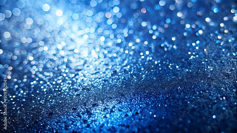 Abstract Blue Glitter and Water Droplets Background Texture Abstract Blue Glitter and Water Droplets Background Texture