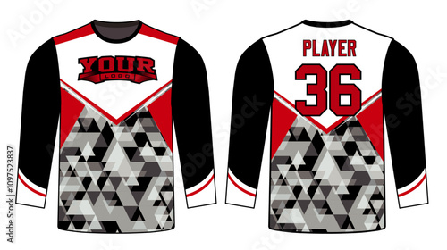 All sports player jersey design with an elegant edgy and wild look. Sports gear template mockup perfect fit for all sports. The designs that go on casual wear, shirts, fashion apparel, and all kind 