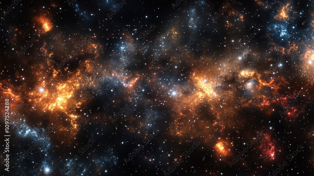 Star field with many stars Star field with many stars