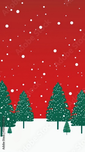 Green christmas trees backgrounds plant snow. photo