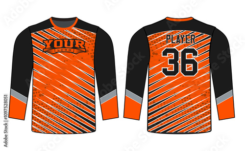 All sports player jersey design with an elegant edgy and wild look. Sports gear template mockup perfect fit for all sports. The designs that go on casual wear, shirts, fashion apparel, and all kind 