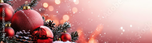 Festive christmas ornaments display cozy living room decorative content warm environment close-up view holiday spirit