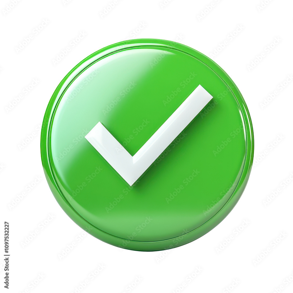Bold Green Checkmark in Circle Icon with Clean Minimal Line Style Bold Green Checkmark in Circle Icon with Clean Minimal Line Style