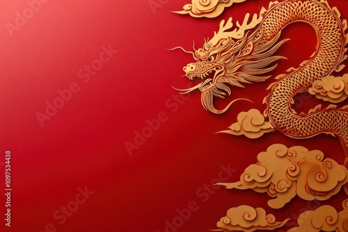 Wallpaper Mural Chinese New Year background chinese dragon paper. Torontodigital.ca