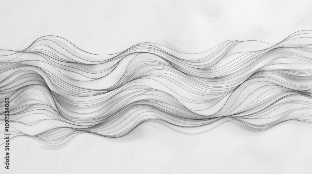 Abstract thin curves drawn in a simple pattern on a clean white background. Abstract thin curves drawn in a simple pattern on a clean white background.