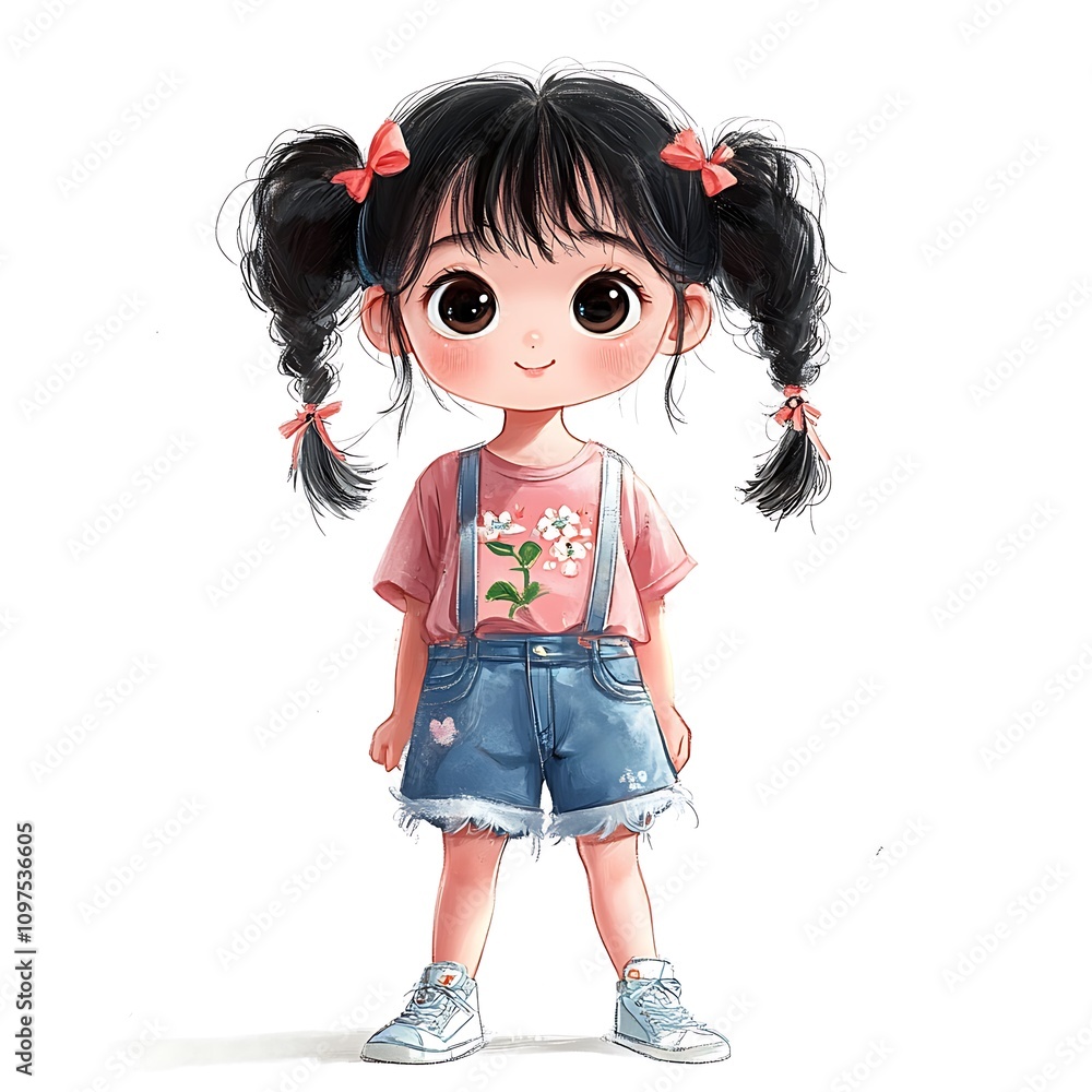 a cute cartoon illustration on white background a cute cartoon illustration on white background
