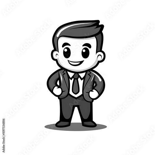 a cute cartoon illustration on white background