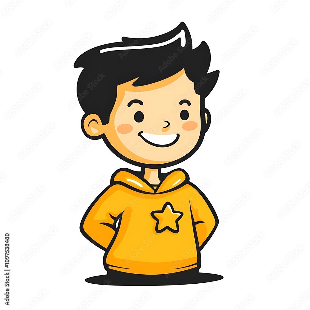 a cute cartoon illustration on white background a cute cartoon illustration on white background