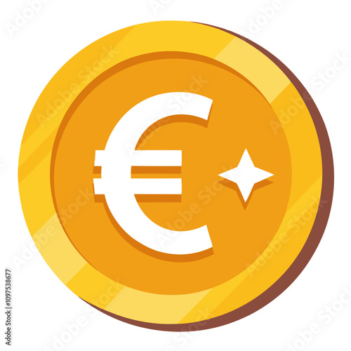 euro coin clipart cartoon Illustration drawing