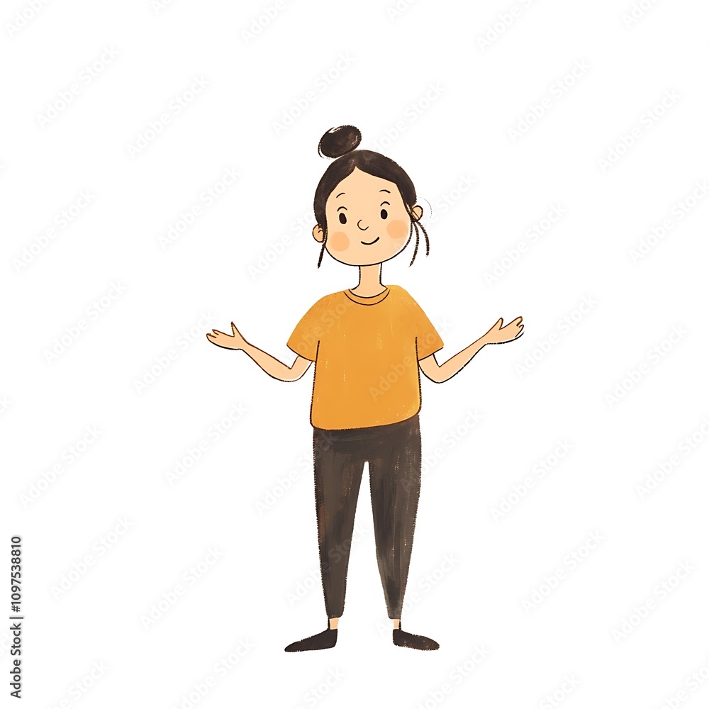 a cute cartoon illustration on white background a cute cartoon illustration on white background