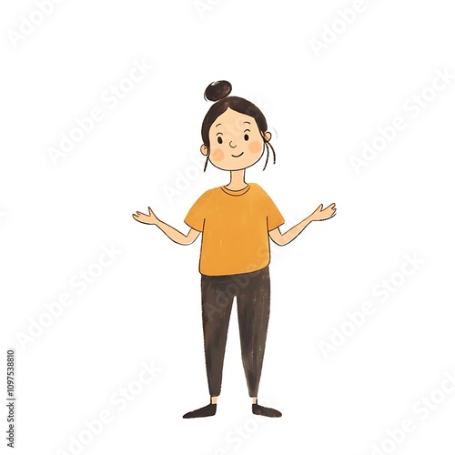 a cute cartoon illustration on white background