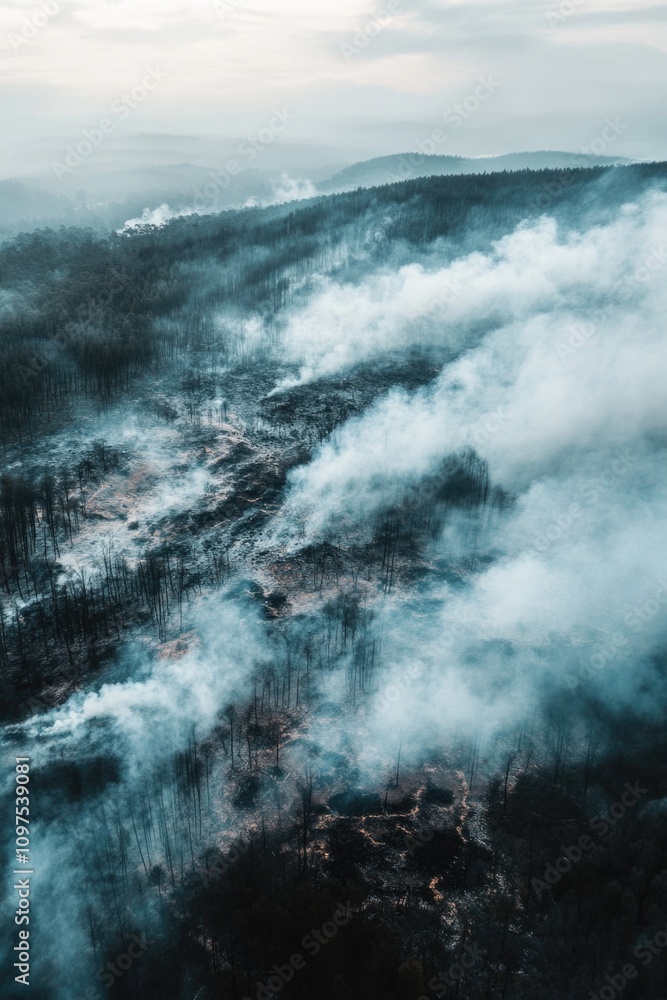 Obraz premium Forest with Smoke