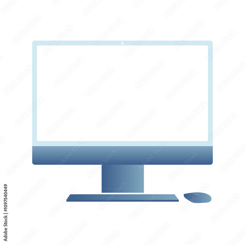 Realistic Vector Mockup Computer Monitor Realistic Vector Mockup Computer Monitor