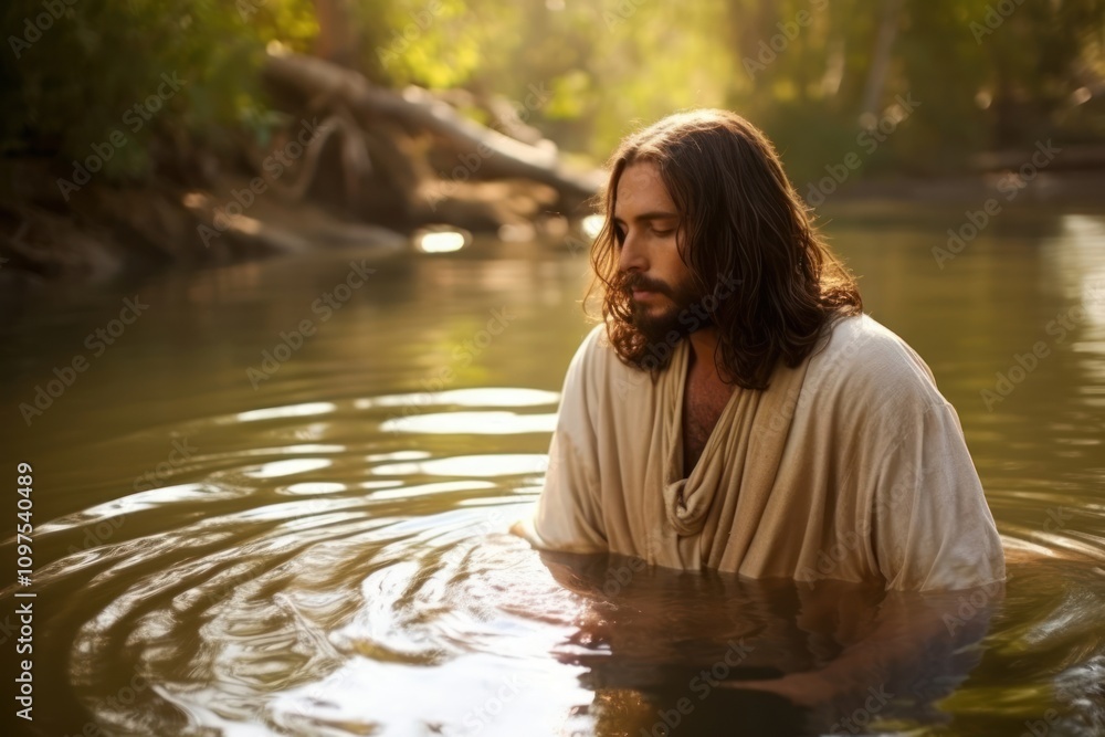 Fototapeta premium Jesus Christ outdoors nature adult.