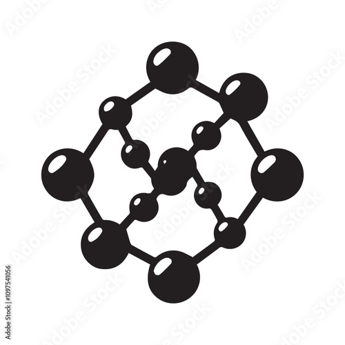 2D Minimalist Molecule logo