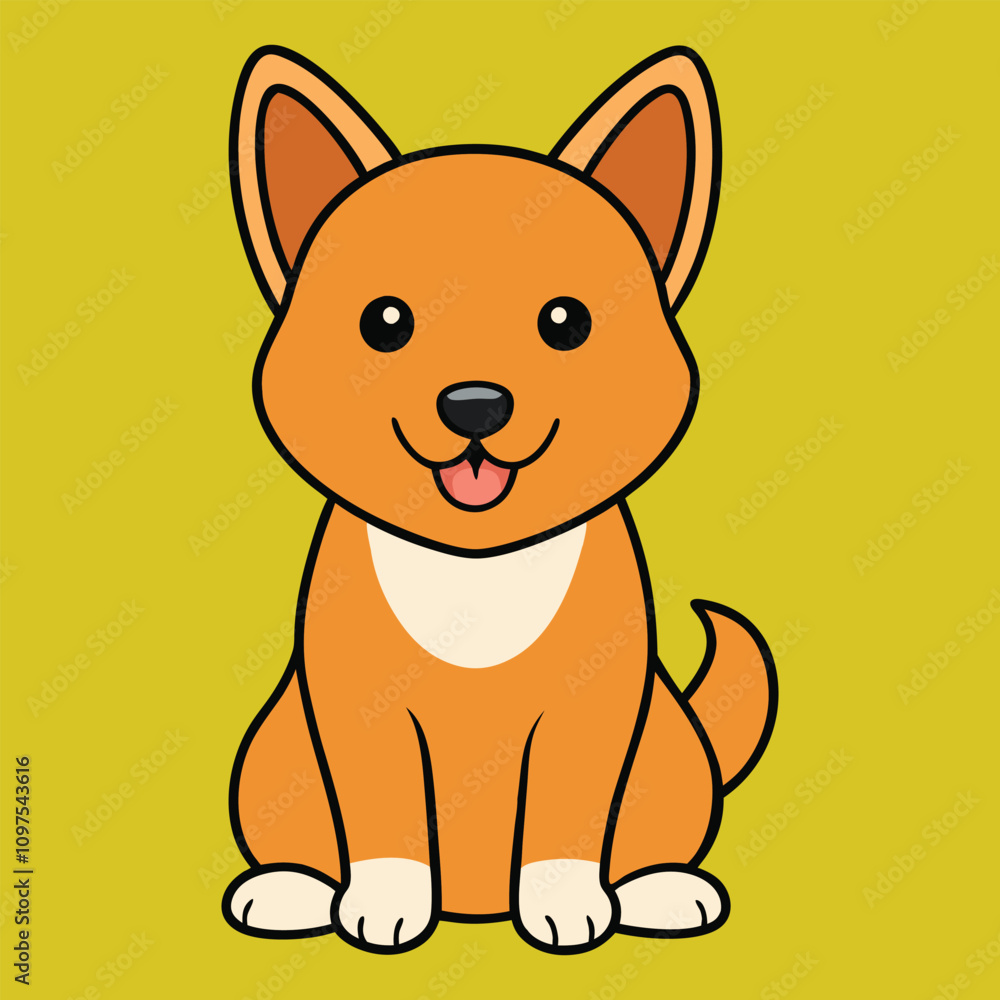 Sweet Carolina Dog Sitting Clipart for Creative Projects Sweet Carolina Dog Sitting Clipart for Creative Projects
