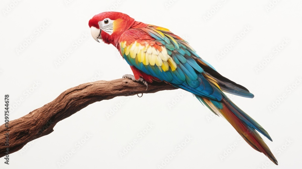 Fototapeta premium Vibrant Macaw Parrot on a Branch