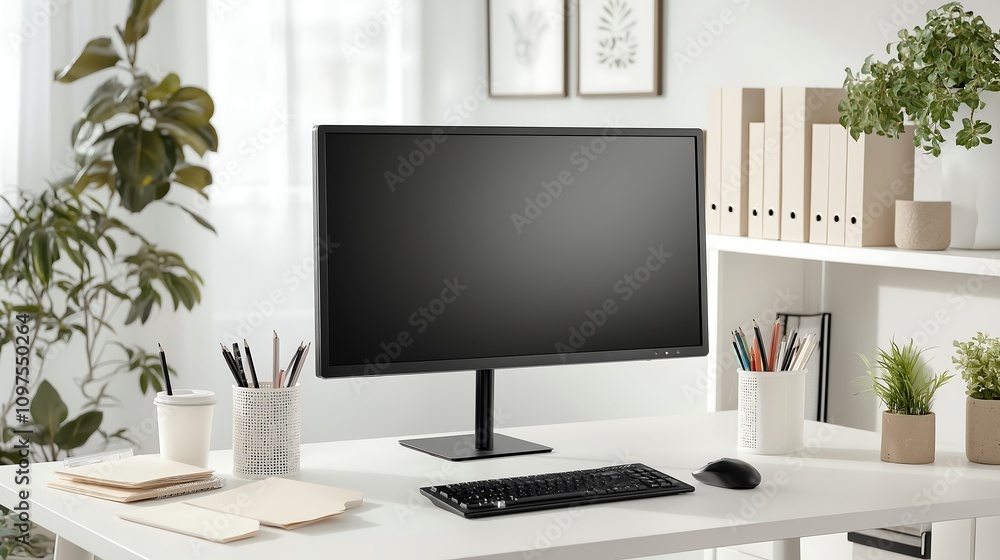 Business background featuring a modern computer desktop. Business background featuring a modern computer desktop.