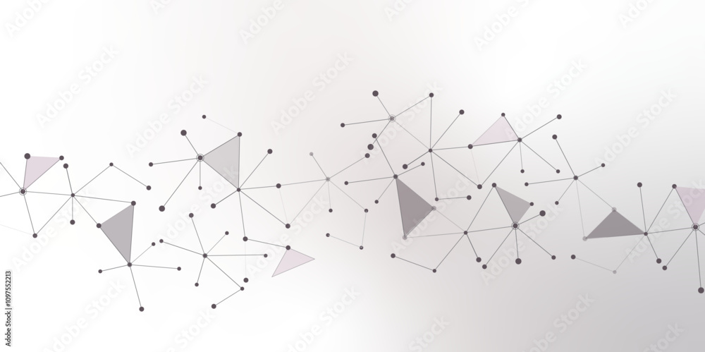 Abstract geometric background with connecting dots and lines with low poly triangle shapes. Polygonal Mesh Background Vector design digital technology concept Global network connection data structure. Abstract geometric background with connecting dots and lines with low poly triangle shapes. Polygonal Mesh Background Vector design digital technology concept Global network connection data structure.