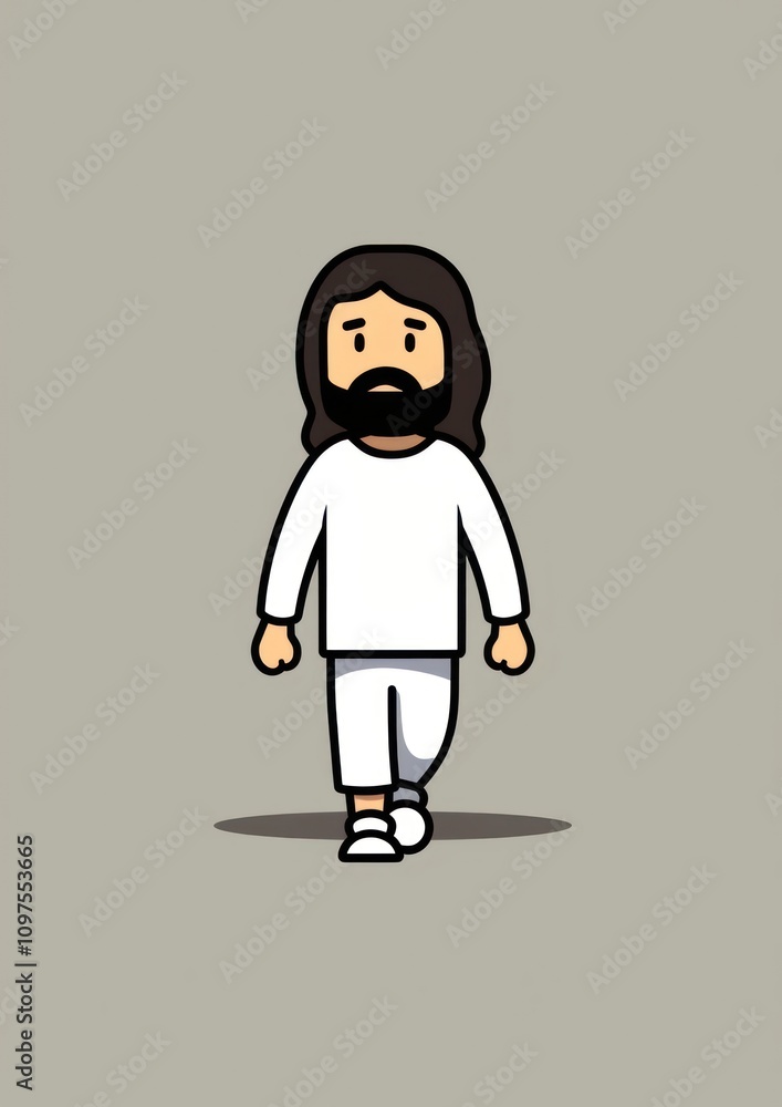 Jesus christ walking clothing apparel sleeve. Jesus christ walking clothing apparel sleeve.