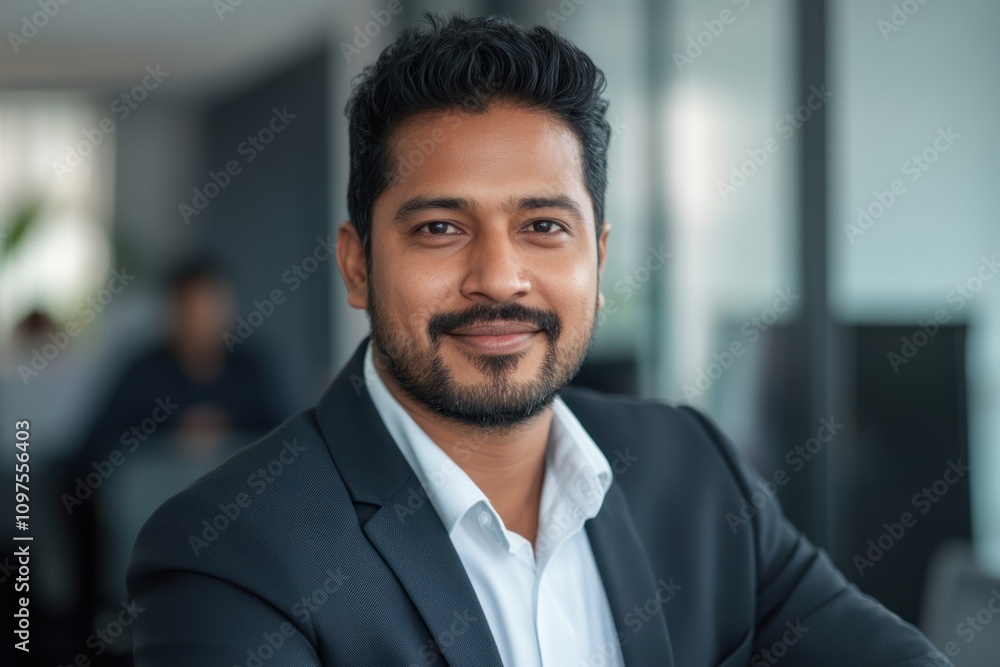 Fototapeta premium Indian professional leveraging blockchain technology for secure transactions and data management 
