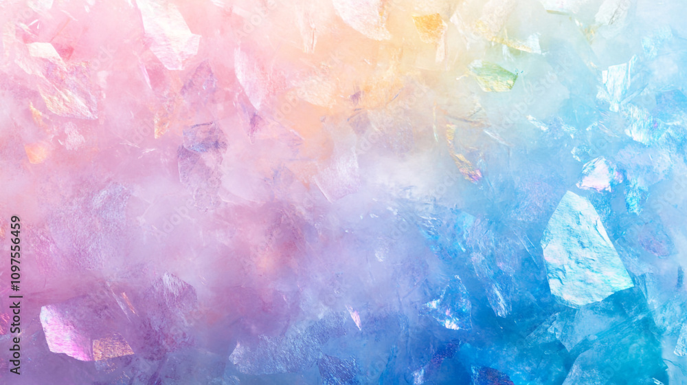Colorful crystal texture blending soft pastels creating a serene background Colorful crystal texture blending soft pastels creating a serene background