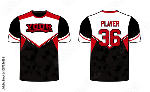 All sports player jersey design with an elegant edgy and wild look. Sports gear template mockup perfect fit for all sports. The designs that go on casual wear, shirts, fashion apparel, and all kind 