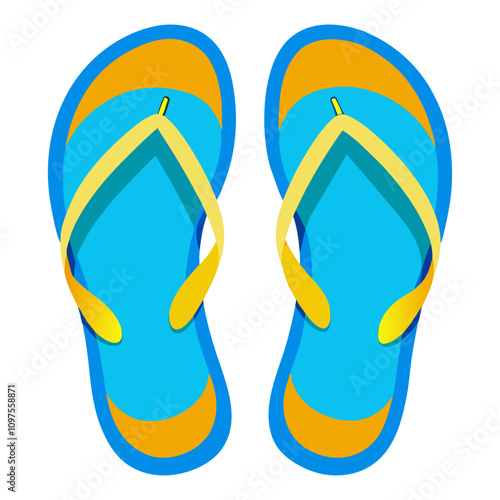 flip flops isolate clipart cartoon Illustration drawing