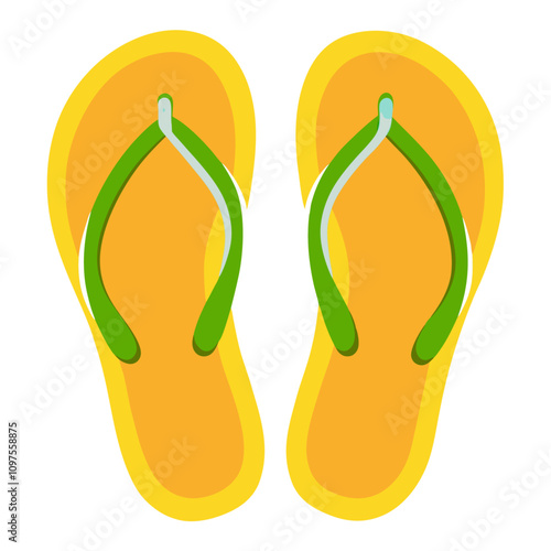 flip flops isolate clipart cartoon Illustration drawing