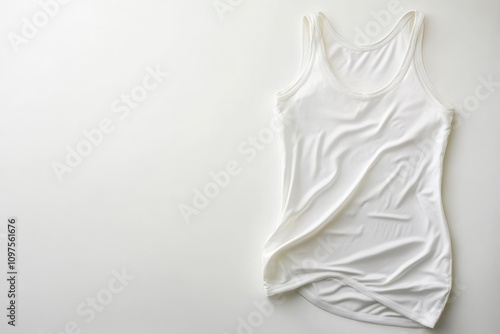 Sports clothes with moisture-wicking technology, keeping athletes cool and dry, on solid white background,  photo