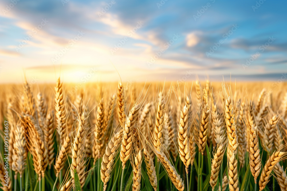 Golden Sunrise Over a Quiet Countryside with Warm Light