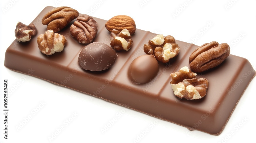 Milk Chocolate Bar with Nuts and Caramel Chunks Milk Chocolate Bar with Nuts and Caramel Chunks
