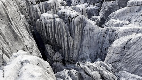 dangerous, impassable deep pits and rocks
