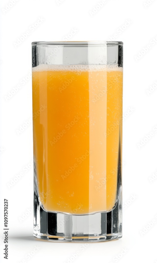 Glass of Fresh Mango Juice Isolated on White Background Glass of Fresh Mango Juice Isolated on White Background