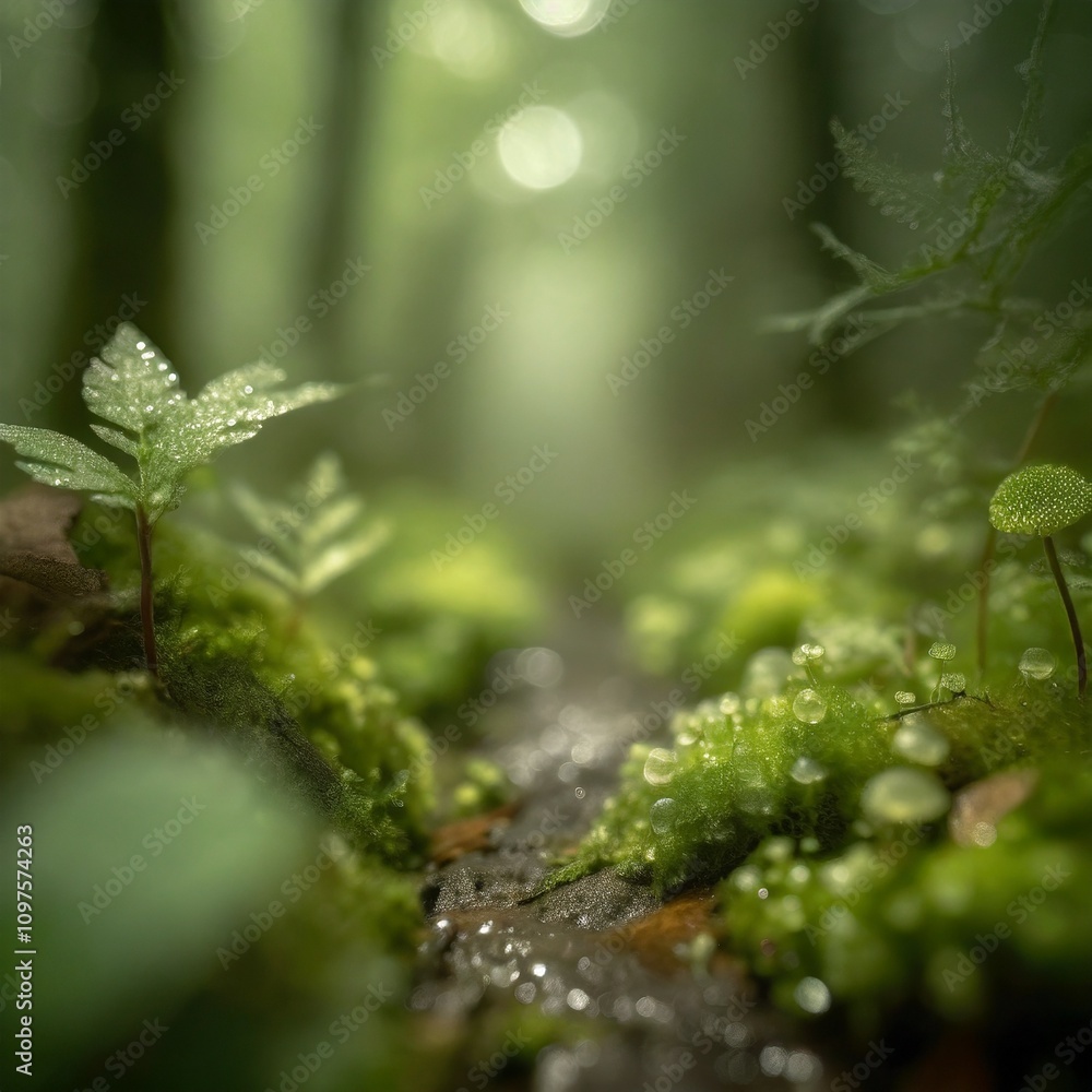 Macro forest path Macro forest path