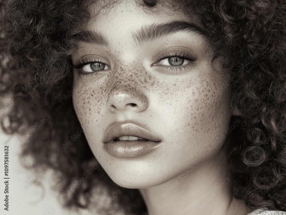Woman with freckles Woman with freckles