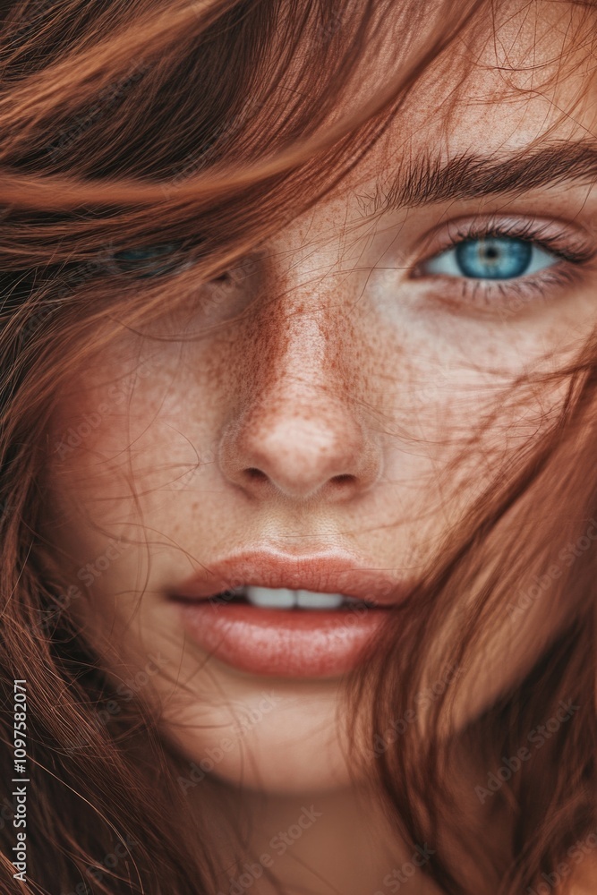 Woman with freckles Woman with freckles