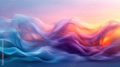 Abstract Colorful Waves: A Dreamlike Tapestry of Hues