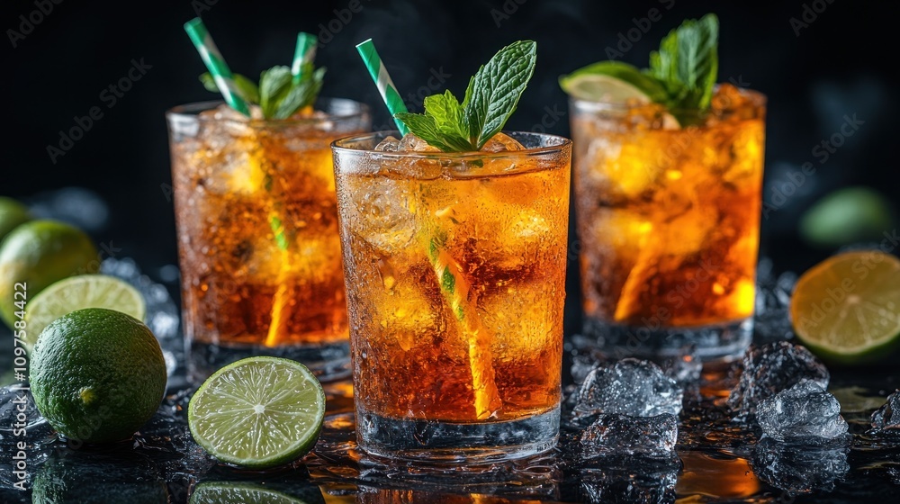 Refreshing Iced Tea with Lime and Mint: A Cool Summer Drink Refreshing Iced Tea with Lime and Mint: A Cool Summer Drink