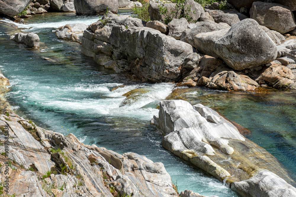 magnificent mountain landscape, majestic cliffs, mountain river waterfall, meadow vegetation, Swiss Alps magnificent mountain landscape, majestic cliffs, mountain river waterfall, meadow vegetation, Swiss Alps