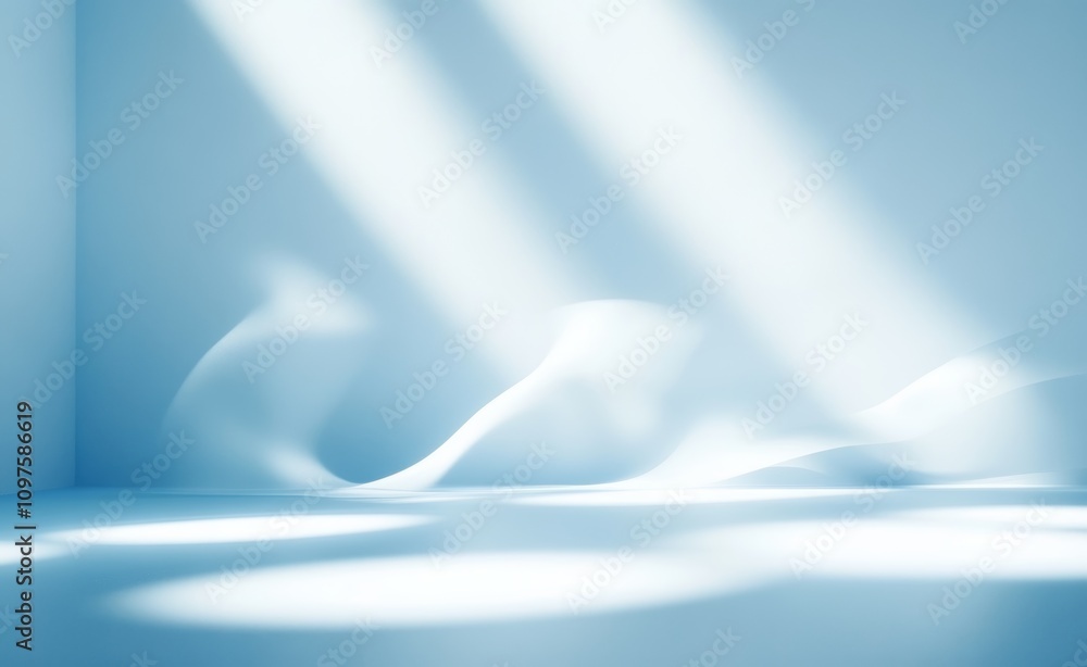 Obraz premium Abstract Light Blue Gradient Background with Soft Blurred Patterns for Minimalistic Design