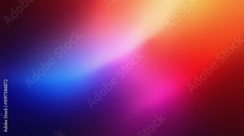 abstract gradient misty background with vibrant colors of red orange violet purple blue ambient light