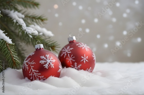 Christmas Ornaments in Winter Wonderland photo